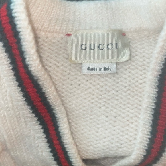 Gucci Red, Green and Cream cardigan for a toddler girl/boy - Picture 2 of 4